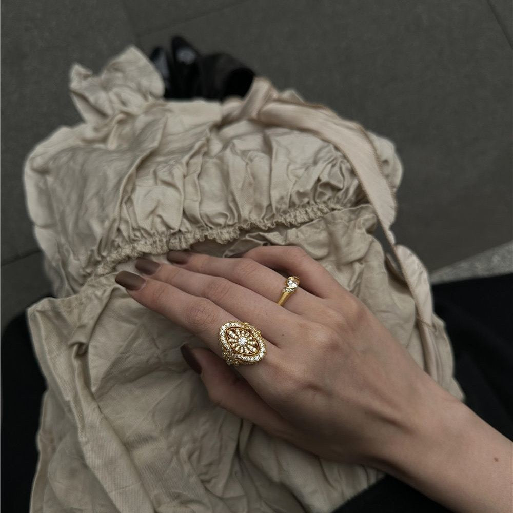 Vintage Gold Statement Ring | Baroque-Inspired Elegant Jewelry