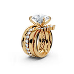 Stackable Diamond Ring with Adjustable Open Band