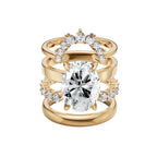 Stackable Diamond Ring with Adjustable Open Band