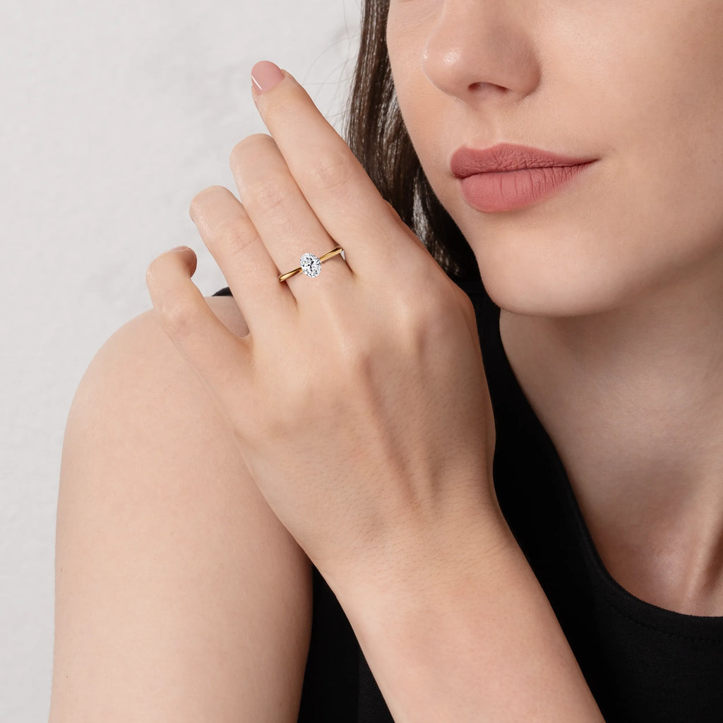 Stackable Diamond Ring with Adjustable Open Band