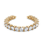 Stackable Diamond Ring with Adjustable Open Band