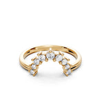 Stackable Diamond Ring with Adjustable Open Band