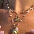 Gold Plated Women's Hypoallergenic Hibiscus Necklace