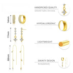 3 Layered Chain Earrings For Women