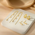 3 Layered Chain Earrings For Women