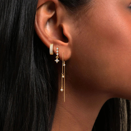 3 Layered Chain Earrings For Women