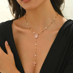 Gold Virgin Mary Cross Necklace