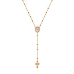 Gold Virgin Mary Cross Necklace