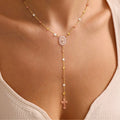 Gold Virgin Mary Cross Necklace