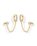14K Gold Plated Chain Earrings for Women